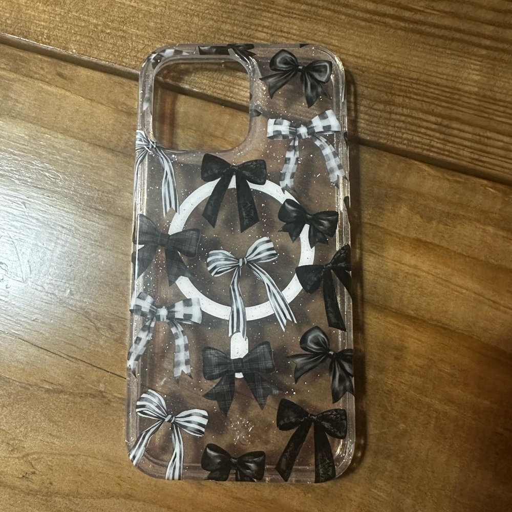 Velvet Caviar Black Bow Phone Case
